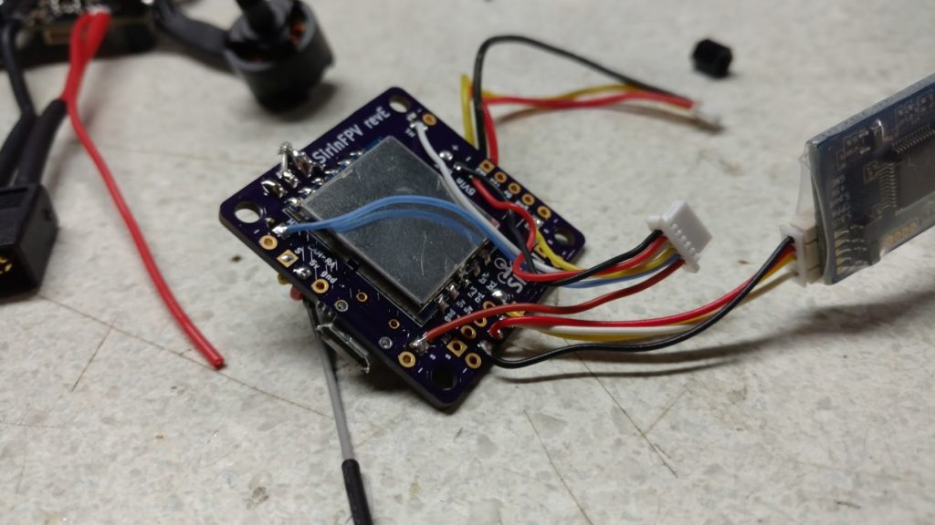 Here is the SirinFPV Flight Controller with the view from the bottom. Thankfully the LittleBee 4in1 ESC had a connector so I was able to do this without issues. 